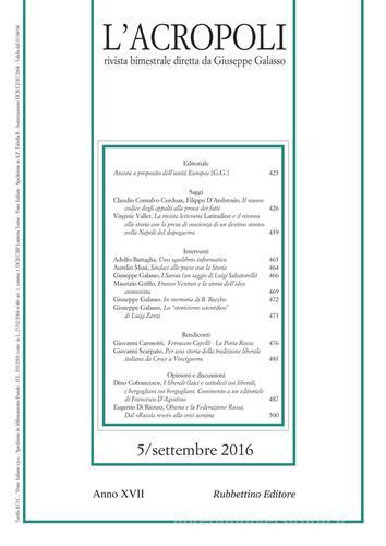 L' acropoli (2016) vol.5 edito da Rubbettino