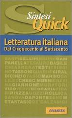 Letteratura italiana. Dal Cinquecento al Settecento di Piero Cigada edito da Vallardi A.