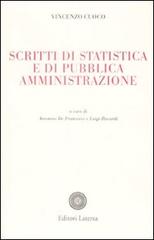 Scritti di statistica e di pubblica amministrazione di Vincenzo Cuoco edito da Laterza