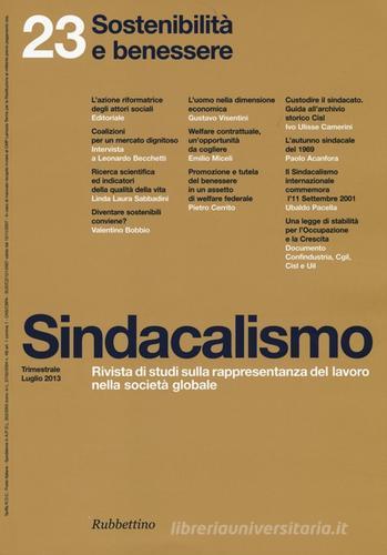 Sindacalismo (2013) vol.23 edito da Rubbettino