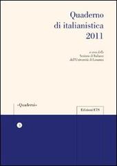 Quaderno di italianistica 2011 edito da Edizioni ETS