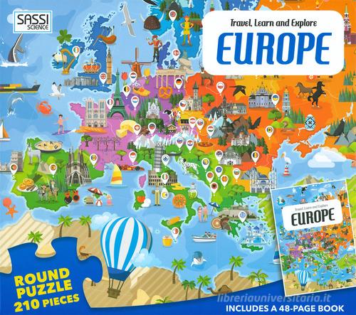 Europe. Travel, learn and explore. Con puzzle. Ediz. a colori di Giulia Pesavento, Alberto Borgo edito da Sassi