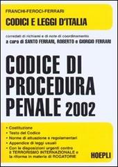 Codice di procedura penale 2002 edito da Hoepli