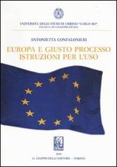 Europa e giusto processo. Istruzioni per l'uso di Antonietta Confalonieri edito da Giappichelli