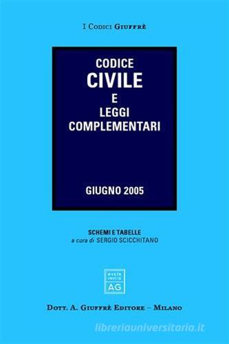 Codice civile e leggi complementari. Giugno 2005 edito da Giuffrè