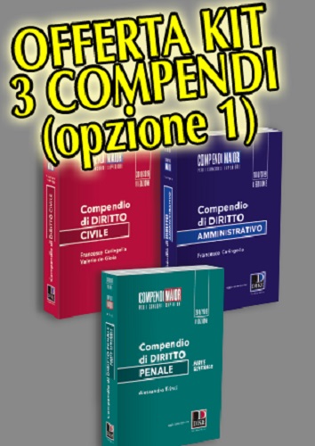 Kit Compendi Maior: Compendio di diritto civile-Compendio di diritto amministrativo-Compendio di diritto penale. Parte generale di Francesco Caringella, Valerio De Gioia, Alessandro Trinci edito da Dike Giuridica Editrice