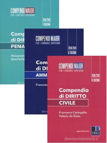 Kit Compendi Maior: Compendio di diritto civile. Compendio di diritto amministrativo. Compendio di diritto penale, Parte speciale di Francesco Caringella, Valerio De Gioia, Alessandro Trinci edito da Dike Giuridica Editrice