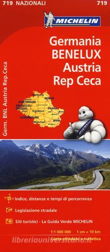 Germania, Benelux, Austria, Repubblica Ceca 1:1.000.000 edito da Michelin Italiana