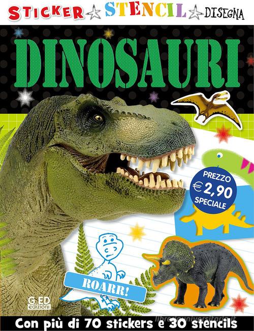 Dinosauri. Stickers stencil disegna edito da Vega Edizioni