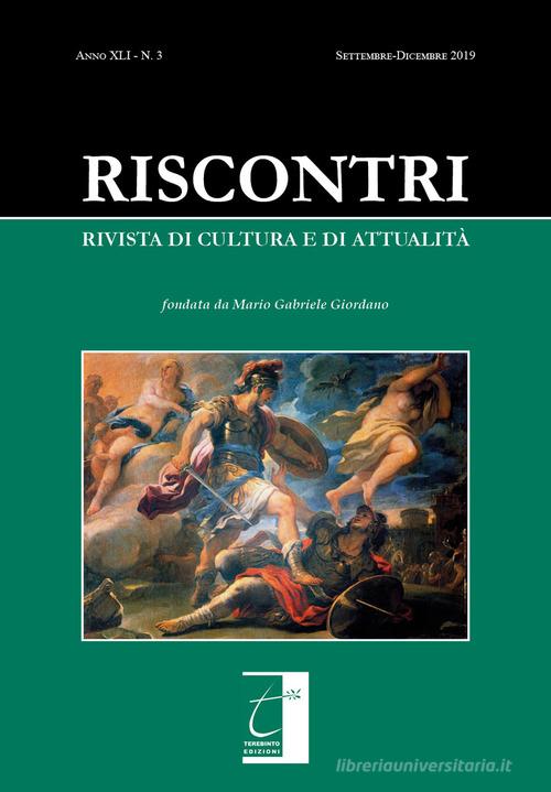 Riscontri. Rivista di cultura e di attualità (2019) vol.3 edito da Terebinto Edizioni