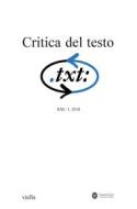 Ebook Critica del testo (2018) Vol. 21/1 di Autori Vari edito da Viella Libreria Editrice