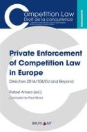 Ebook Private Enforcement of Competition Law in Europe di Rafael Amaro edito da Bruylant