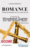 Ebook Romance - Woodwind Quartet (SCORE) di Ludwig van Beethoven, a cura di Francesco Leone edito da Glissato Edizioni Musicali