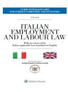 Ebook Italian employment and labour law di Vittorio De Luca edito da Ipsoa