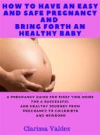 Ebook How To Have an Easy and Safe Pregnancy and Bring Forth a Healthy Baby di Clarissa Valdez edito da Salvage Books