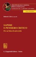 Ebook Sapere e pensiero critico - e-Book edito da Giappichelli Editore