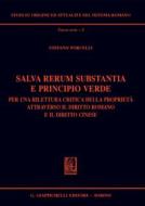 Ebook Salva rerum substantia e principio verde - e-Book di Stefano Porcelli edito da Giappichelli Editore