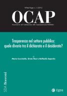 Ebook OCAP 1.2012 - Trasparenza nel settore pubblico di Maria Cucciniello, Greta Nasi, Raffaella Saporito edito da Egea