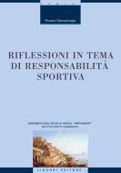 Ebook Riflessioni in tema di responsabilità sportiva di Rosaria Giampetraglia edito da Liguori Editore