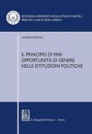 Ebook Il principio di pari opportunità di genere nelle istituzioni politiche di Andrea Deffenu edito da Giappichelli Editore