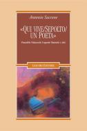 Ebook “Qui vive/sepolto/un poeta“ di Antonio Saccone edito da Liguori Editore