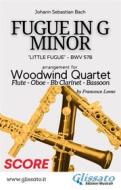Ebook (Score) Little Fugue - Woodwind Quartet di Johann Sebastian Bach, a cura di Francesco Leone edito da Glissato Edizioni Musicali