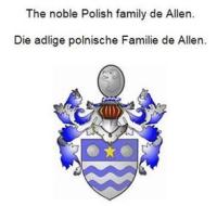 Ebook The noble Polish family de Allen. Die adlige polnische Familie de Allen. di Werner Zurek edito da Books on Demand