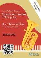 Ebook (piano part) Sonata in F major - Eb/F Tuba and Piano di Angelo Piazzini, Georg Philipp Telemann edito da Glissato Edizioni Musicali