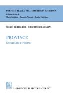 Ebook Province di Mario Bertolissi, Giuseppe Bergonzini edito da Giappichelli Editore