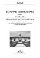 Ebook Parafrasi schröderiane di Ernst Schroeder edito da LED Edizioni Universitarie