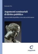 Ebook Argomenti seminariali di diritto pubblico - e-Book di Rolando Pini edito da Giappichelli Editore
