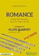 Ebook Romance - Flute Quartet set of PARTS di Ludwig van Beethoven, Francesco Leone edito da Glissato Edizioni Musicali