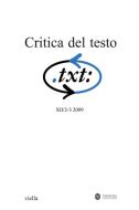 Ebook Critica del testo (2009) Vol. 12/2-3 di Autori Vari edito da Viella Libreria Editrice