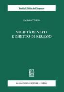 Ebook Società benefit e diritto di recesso di Paolo Butturini edito da Giappichelli Editore