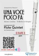 Ebook C Flute 3 part of "Una voce poco fa" for Flute Quintet di Gioacchino Rossini, a cura di Francesco Leone edito da Glissato Edizioni Musicali