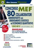 Ebook Concorso MEF - 80 Collaboratori Orientamento Statistico-Economico Quatitativo - Manuale di Redazioni Edizioni Simone edito da Edizioni Simone