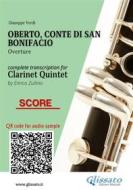 Ebook Clarinet Quintet score "Oberto, Conte di San Bonifacio" di Giuseppe Verdi, a cura di Enrico Zullino edito da Glissato Edizioni Musicali