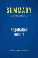Ebook Summary: Negotiation Genius di BusinessNews Publishing edito da Business Book Summaries