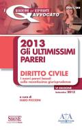 Ebook 2013 Gli ultimissimi pareri Diritto Civile edito da Edizioni Simone
