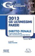 Ebook 2013 Gli ultimissimi pareri Diritto Penale edito da Edizioni Simone