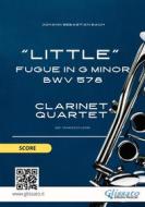 Ebook Clarinet Quartet "Little" Fugue in G minor (score) di Johann Sebastian Bach, Glissato Series Clarinet Quartet edito da Glissato Edizioni Musicali