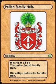 Ebook The noble Polish family Helt. Die adlige polnische Familie Helt. di Werner Zurek edito da Books on Demand