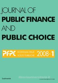 Ebook Journal of public Finance and Public Choice n.1/2008 di AA. VV. edito da Gangemi Editore