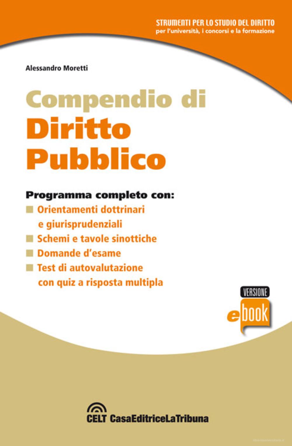 Ebook Compendio di diritto pubblico di Moretti Alessandro edito da Casa Editrice La Tribuna