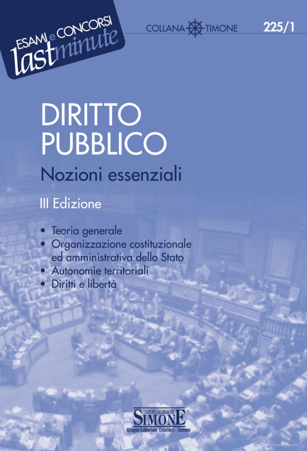 Ebook Diritto pubblico. Nozioni essenziali edito da Edizioni Giuridiche Simone