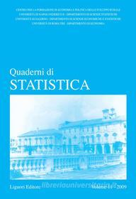 Ebook Quaderni di Statistica di Marcella Corduas, Domenico Piccolo edito da Liguori Editore