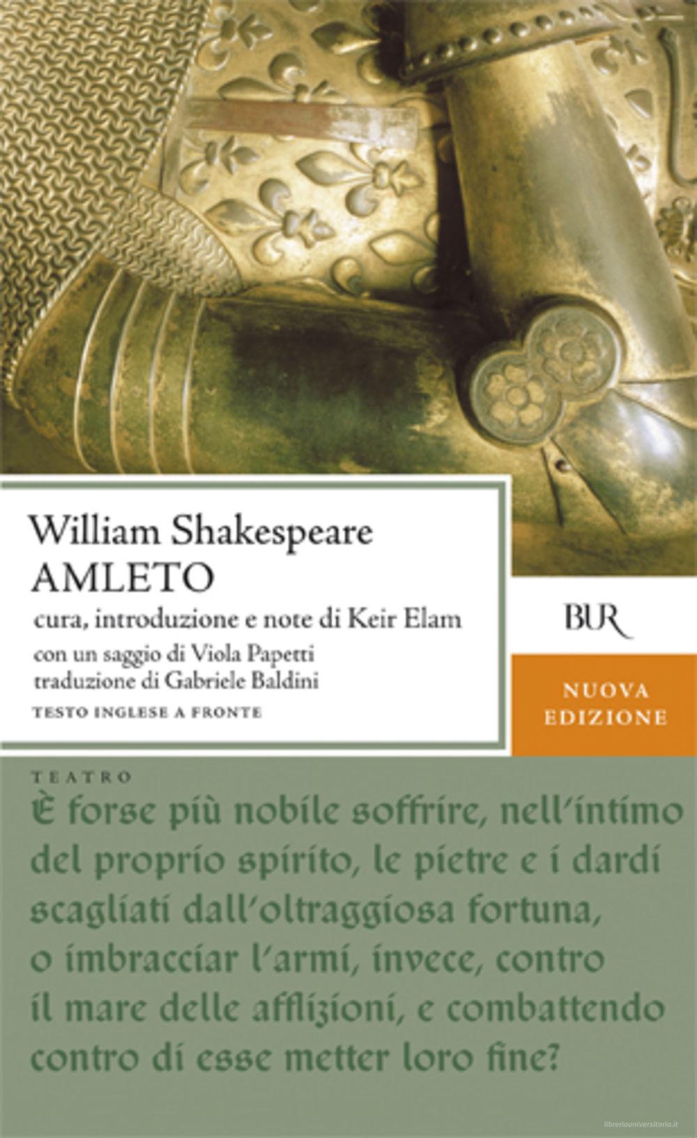 Ebook Amleto. Testo inglese a fronte di Shakespeare William edito da BUR Biblioteca Univ. Rizzoli