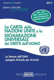 Ebook La Carta delle Nazioni Unite e la Dichiarazione Universale dei Diritti dell'Uomo edito da Edizioni Simone