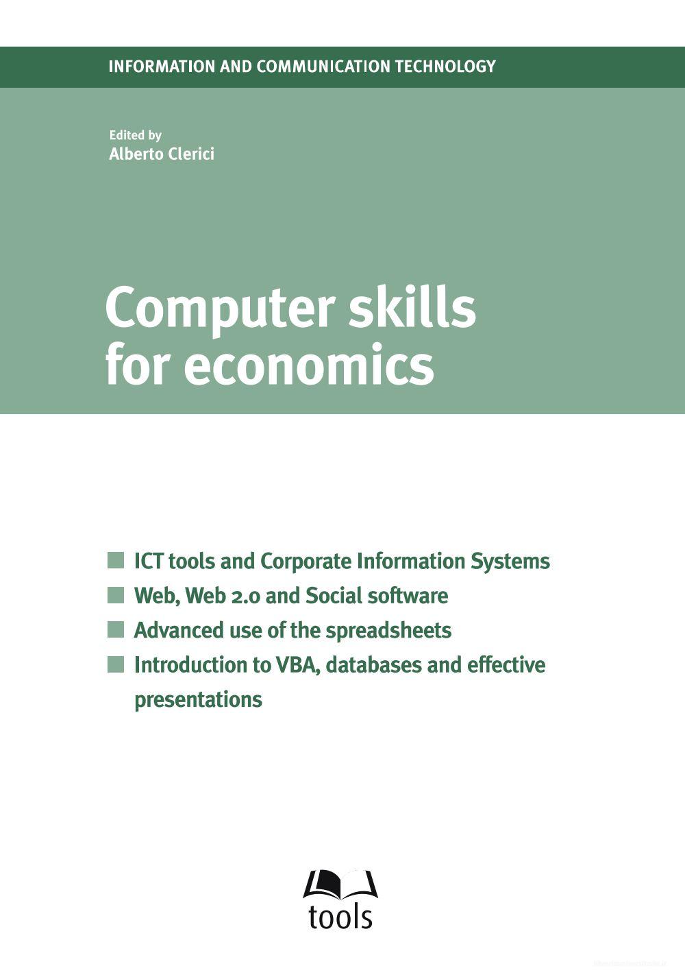 Ebook Computer skills for economics di Clerici Alberto edito da EGEA