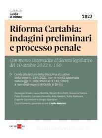 Ebook Riforma Cartabia: indagini preliminari e processo penale di Giuseppe Amato, Laura Biarella, Renato Bricchetti, Giovanni Canzio, Fabio Fiorentin, Carmelo Minnella, Aldo Natalini, Tullio Padovani, Giorgio Spangher, Eugenio Sacchettini edito da IlSole24Ore Professional
